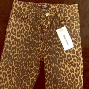 ZARA Cheetah Print High-Rise Basic Pants